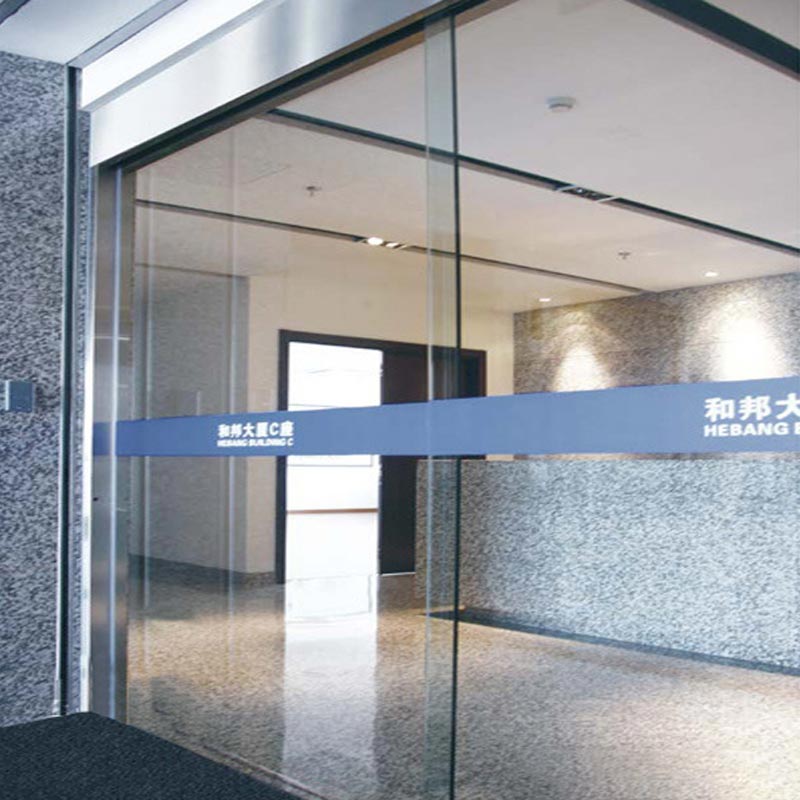 Automatic frameless glass doors